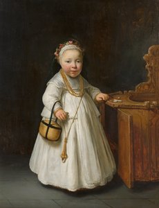 Flicka vid en barnstol, 1640