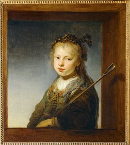 Liten flicka som herdinna ... av Govaert Flinck