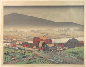 Regn på Yabakei av Goyo Hashiguchi