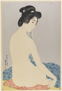 Kvinna efter bad, juli 1920 av Goyo Hashiguchi
