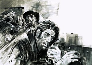 Ett rop på hjälp från det ungerska upproret (gouache på papper) av Graham Coton
