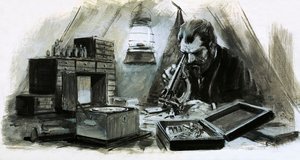 Alexander Humboldt var en mycket förmögen upptäcktsresande (gouache på papper) av Graham Coton