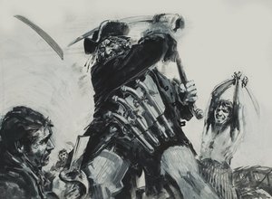 Blackbeard (gouache på papper) av Graham Coton