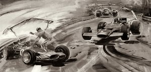 Grand Prix Problems (gouache på papper)