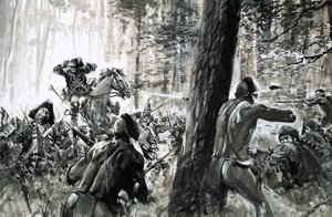 År 1765 överfölls general Edward Braddock av franska soldater och vilda kanadensiska indianer. av Graham Coton