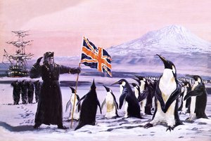 James Clark Ross planterade Union Jack i den antarktiska isen 1840