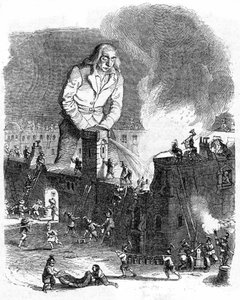 Illustration till Gullivers resor" skriven av Jonathan Swift