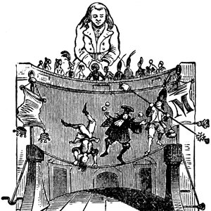 Illustration till "Gullivers resor" skriven av Jonathan Swift