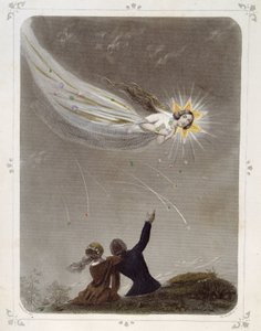 Stjärnor: Kvinna som representerar "" The shooting star"" - av Grandville