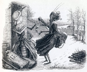 cikadan och myran (La cigale et la fourmi) - Fabler av La Fontaine av Grandville