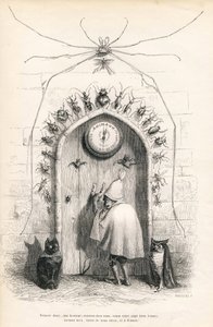 Farväl till läsaren i slutet av boken. Miniatyrer illustrerade av JJ Granville. Gravyr signerad Breviere "Till läsaren" skriven av PJ Stahl i "Scener ur djurens privata och offentliga liv". Paris, J. Hetzel och Paulin av Grandville