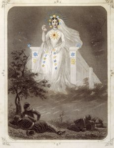 Stjärnor: Kvinna som representerar "" La belle étoile"" - av Grandville av Grandville