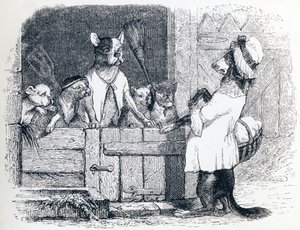 Lössen och hans följeslagare - Fabler av La Fontaine av Grandville