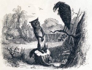 Kråkan och räven) Kråkan och räven - Fabler av La Fontaine av Grandville