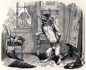 Hunden med de skurna öronen - Fables av La Fontaine av Grandville