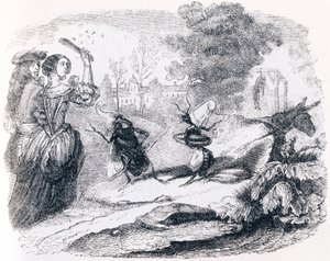 Flugan och myran - Fables av La Fontaine av Grandville