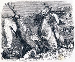 Hästen ville hämnas rådjuren - Fables av La Fontaine av Grandville