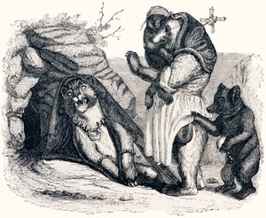 Lejoninnan och björnen - Fabler av La Fontaine av Grandville