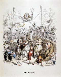 Den maskerade bollen av djur - av Grandville av Grandville