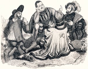 Köpmannen, herren, patriciern och kungasonen - Fabler av La Fontaine av Grandville