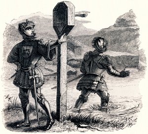 De två äventyrarna och talismanen - Fabler av La Fontaine av Grandville