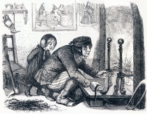 Byborna och ormen - Fables av La Fontaine av Grandville