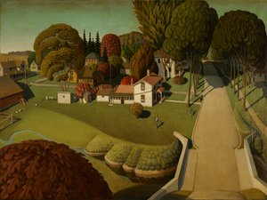 Herbert Hoovers födelseplats, West Branch, Iowa, 1931 (olja på masonit)