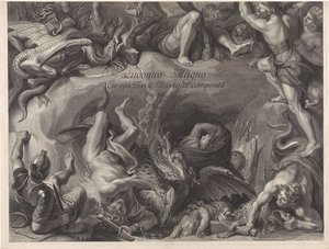 Allegoriskt ryttarporträtt av Ludvig XIV, kung av Frankrike av Gérard Edelinck