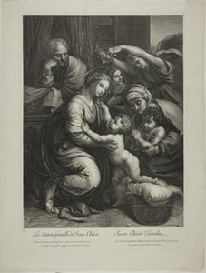 Jesu Kristi heliga familj av Gérard Edelinck