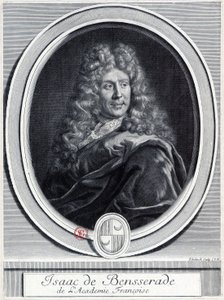 Isaac de Bensserade från Académie Françoise av Gérard Edelinck