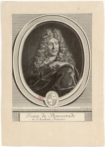 Isaac de Bensserade från Académie Françoise av Gérard Edelinck
