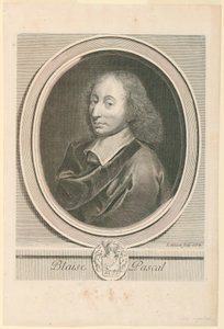 Porträtt av Blaise Pascal (1623-1662) av Gérard Edelinck