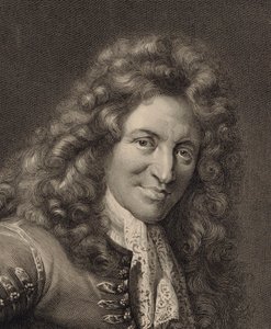 Porträtt av lutenisten och kompositören Charles Mouton c. 1626-1710, 1690-talet. av Gérard Edelinck