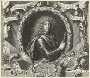 Porträtt av Antoine-Armand de Fradet de Saint-Aoust av Gérard Edelinck