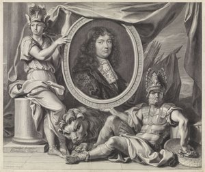Porträtt av François-Michel Le Tellier av Gérard Edelinck