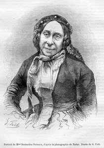 Marceline Desbordes Valmore porträttgrav av «Gérard» d’après Georges Fath d’après Nadar