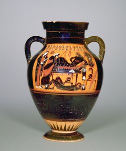 Amfora föreställande Priam och Achilles, ca 550 f.Kr. (keramik) (se även 293741-42 och 307550) av Greek