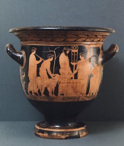 Attic vas av Kleophon målare, 500-talet f.Kr. (röd keramik) av Greek