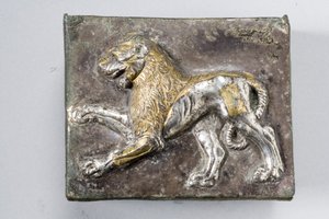 Lock till en ask, hellenistisk (paket förgyllt silver) (se även 270391) av Greek