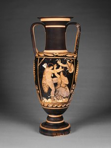 Paestan röd-figur hals amfora, c.340 BC (terrakotta)