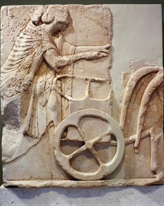 Relief av racer på sin vagn, 520 f.Kr. (marmor) av Greek