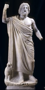Statyett av Zeus, möjligen från Mindre Asien av Greek