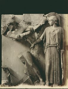 The Labours of Hercules, metop från Zeustemplet i Olympia, c.470-457 f.Kr. (marmor) av Greek