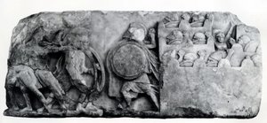 Sektion av frisen av Nereid-monumentet vid Xanthus, cirka 400-talet f.Kr. (relief) av Greek School