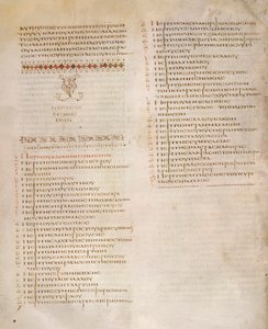 Table of Kephalaia, Markus evangelium, från 