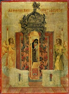 The Reliquary Shrine of St. Spyridon, ca 1786-1800 (tempera på furu) av Greek School