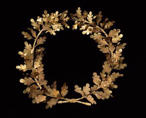 Krans av eklöv och ekollon, ca 350-300 f.Kr. (guld)