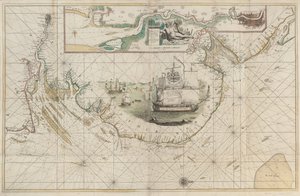 Ett diagram över östkusten från Barton, Lincolnshire, till Dover, Kent