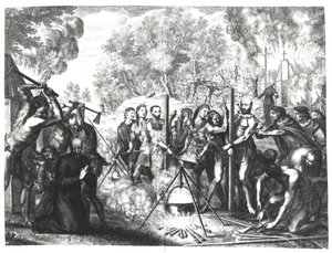 Några jesuitfäders död i Nouvelle-France, från 