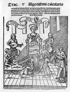 Liberal Arts: Music - in "" Philosophical Daisy"" av Gregor Reisch (1467-1525). Bal